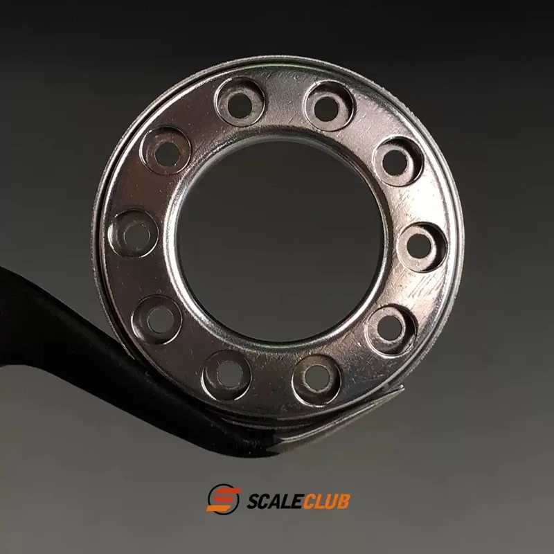 1 Paar Scaleclub Metall-Vorderradnaben-Felgenhalter 1:14 für Tamiya, Scania, Man, Actros, Volvo Autoteile, RC-LKW, Anhänger, Kipper – Detail 1