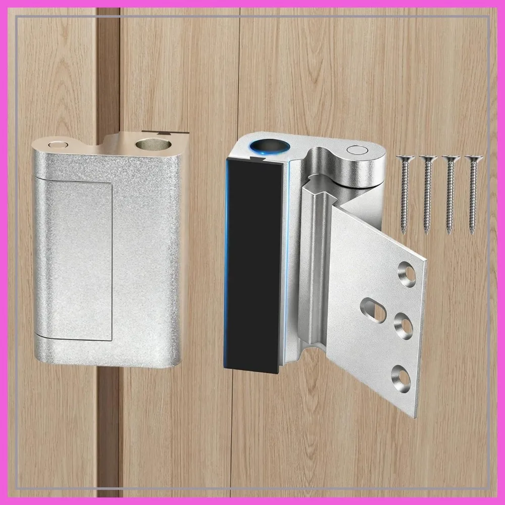 

Door Reinforcement Lock for Inward Swing Doors, 1200lbs Capacity, Night Safety Deadbolt, Silver