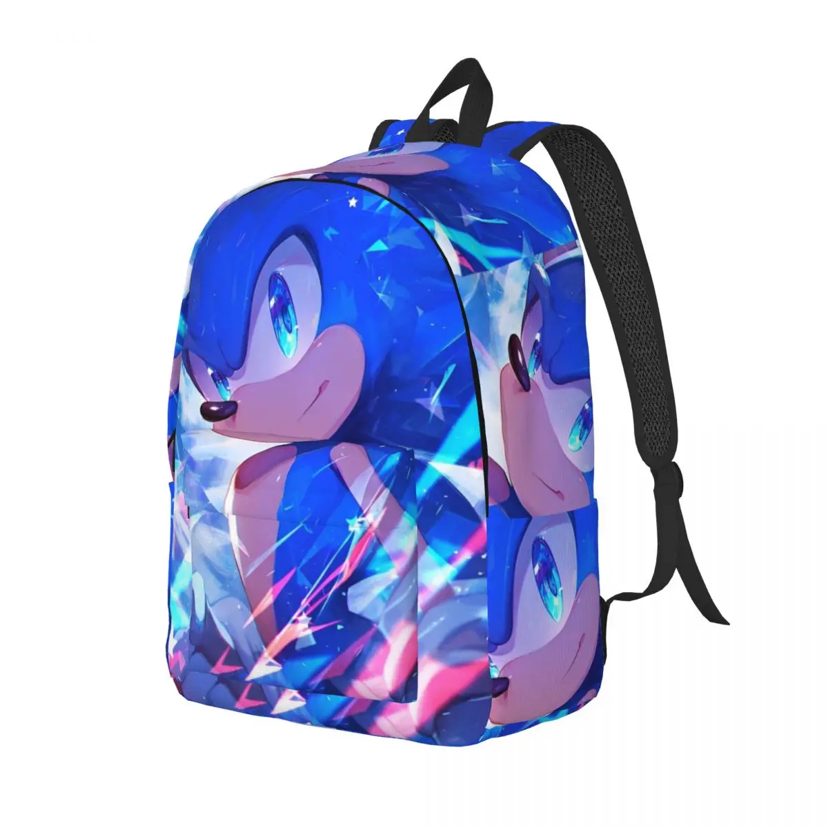 Blue Cat Game Backpack Middle High College School Student Cartoon Book Bags Teens Daypack Outdoor