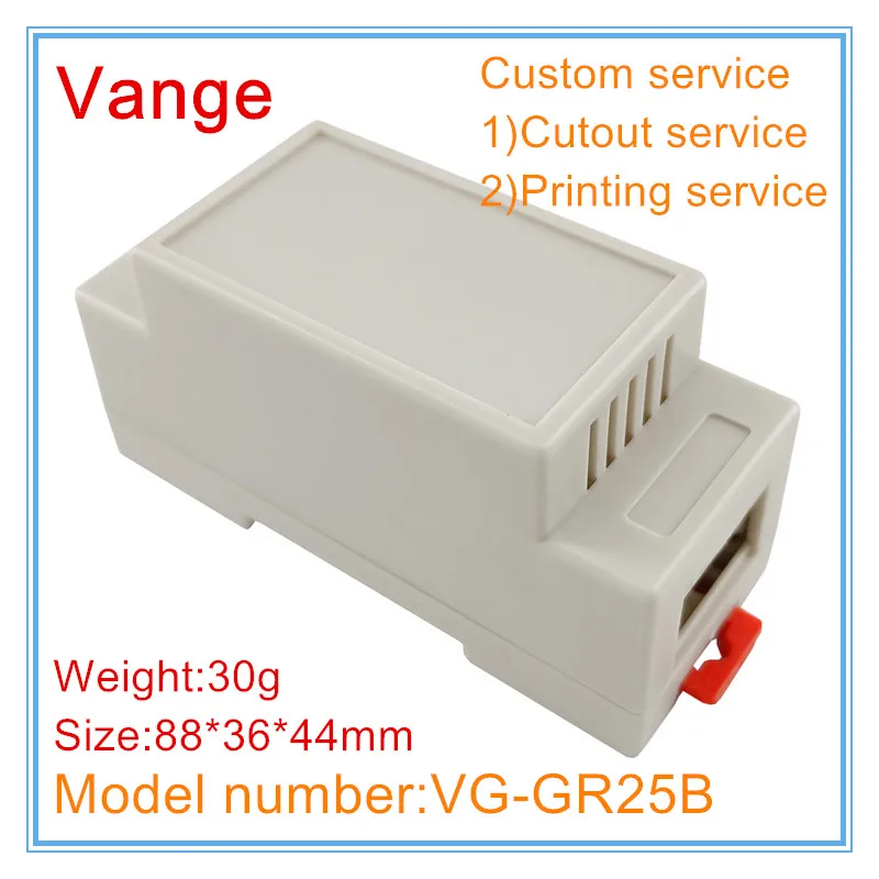 Vange din rail enclosure 88*36*44mm ABS plastic project box
