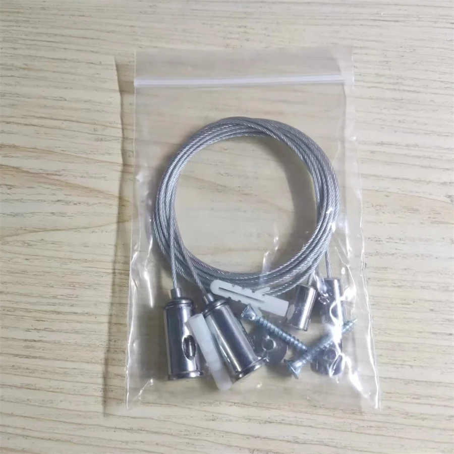 Free Shipping High quality self Locking Ceiling Hanging Steel Wire Light Kit for panel lights