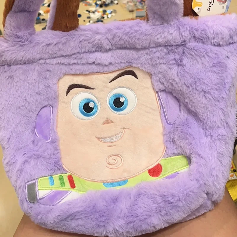 حقيبة ظهر كاواي ديزني توي ستوري وودي من القطيفة على شكل طنانة خفيفة لطيفة على الوجهين من سلسلة أنيمي حقيبة كتف حقيبة قطيفة هدية عيد ميلاد