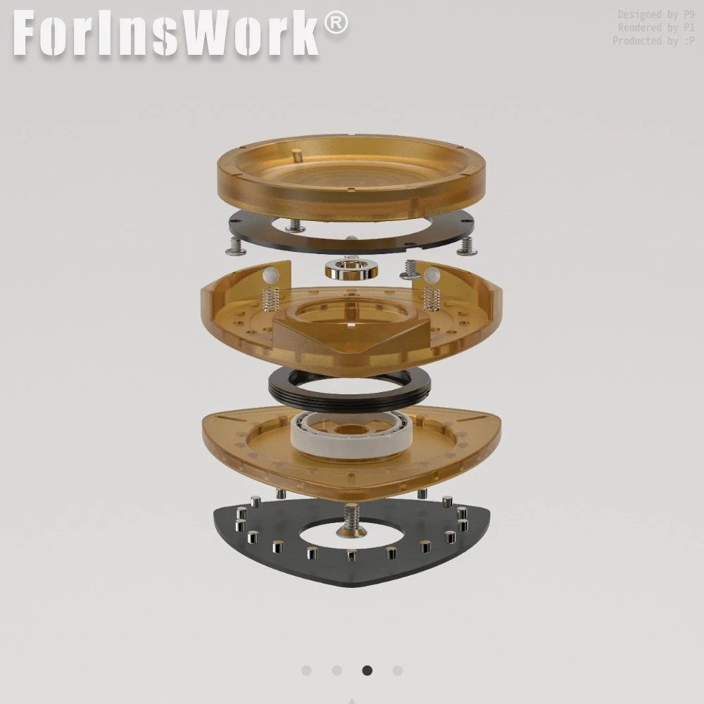 PCP ROTOR-EDC Vassoio magnetico per viti Fingertip Gyro Spinner Fidget Giocattolo per l'ansia