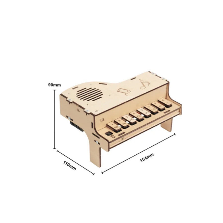 DIY drewniany model pianina elektronicznego nastolatek zabawki naukowe zmontowane Panotron eksperyment zestawy materiałów dla dzieci edukacyjne