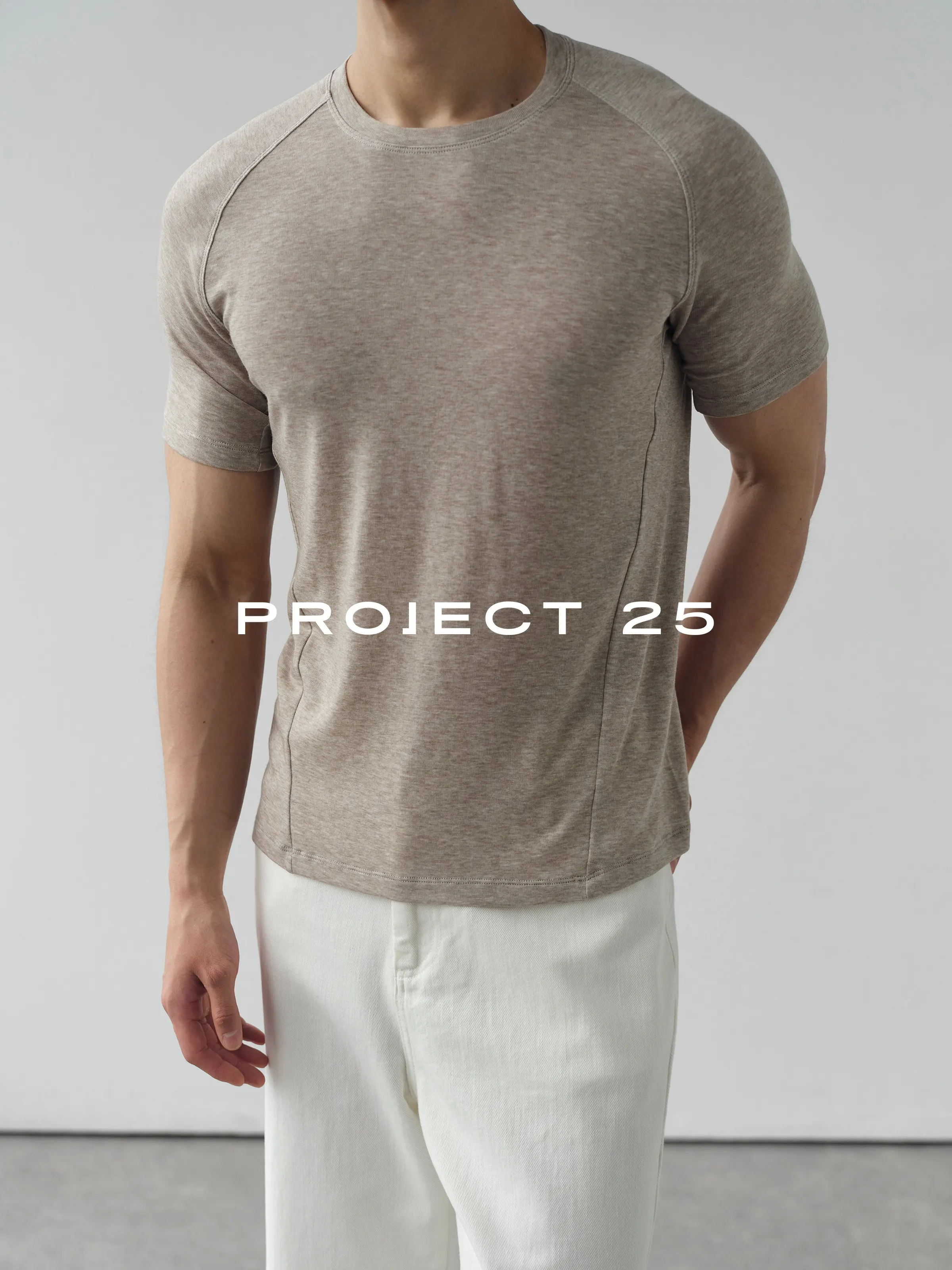 PROJECT 25 Men's 18.5μm Merino Wool T-Shirt High Stretch Moisture Wicking Breathable Soft Short Sleeve Tee Tops