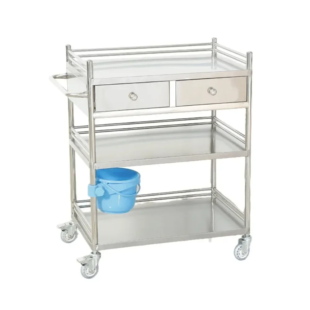 304 stainless steel treatment cart Medical cart Surgical instruments Instrument Beauty salon Oral storage Nursing medi