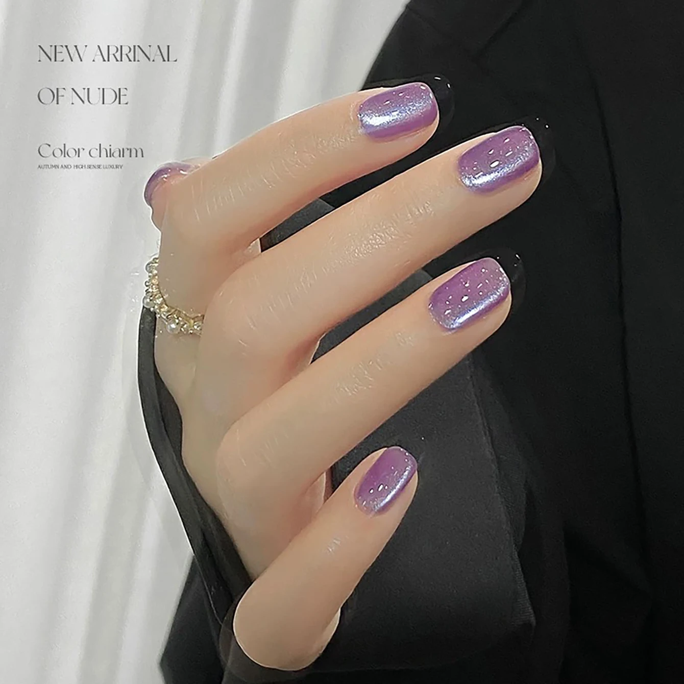 10ML 1 pz 2025 Nuovo Stile Autunno Unghie Unghie Popolari Ghiaccio Trasparente Viola Perle di Vetro Serie Cat Eye Gel Smalto per unghie Roba per unghie