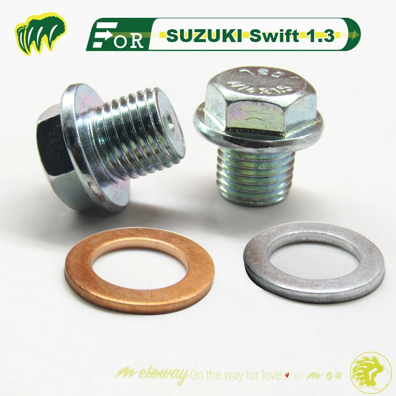 

1set Screw And Gasket For Changan SUZUKI Swift 1.3 Oil Pan Screw Engine Oil Pan Drain Screw And Gasket