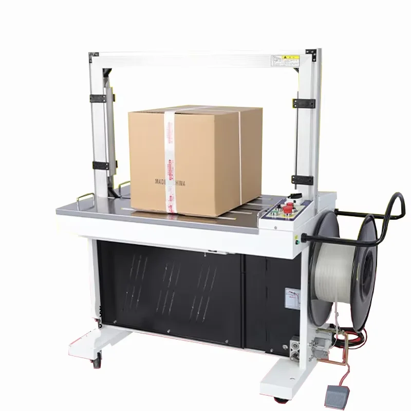 Strapping Machine For E-Commerce Parcels With Universal Wheels & Brake & Material-Saving Design