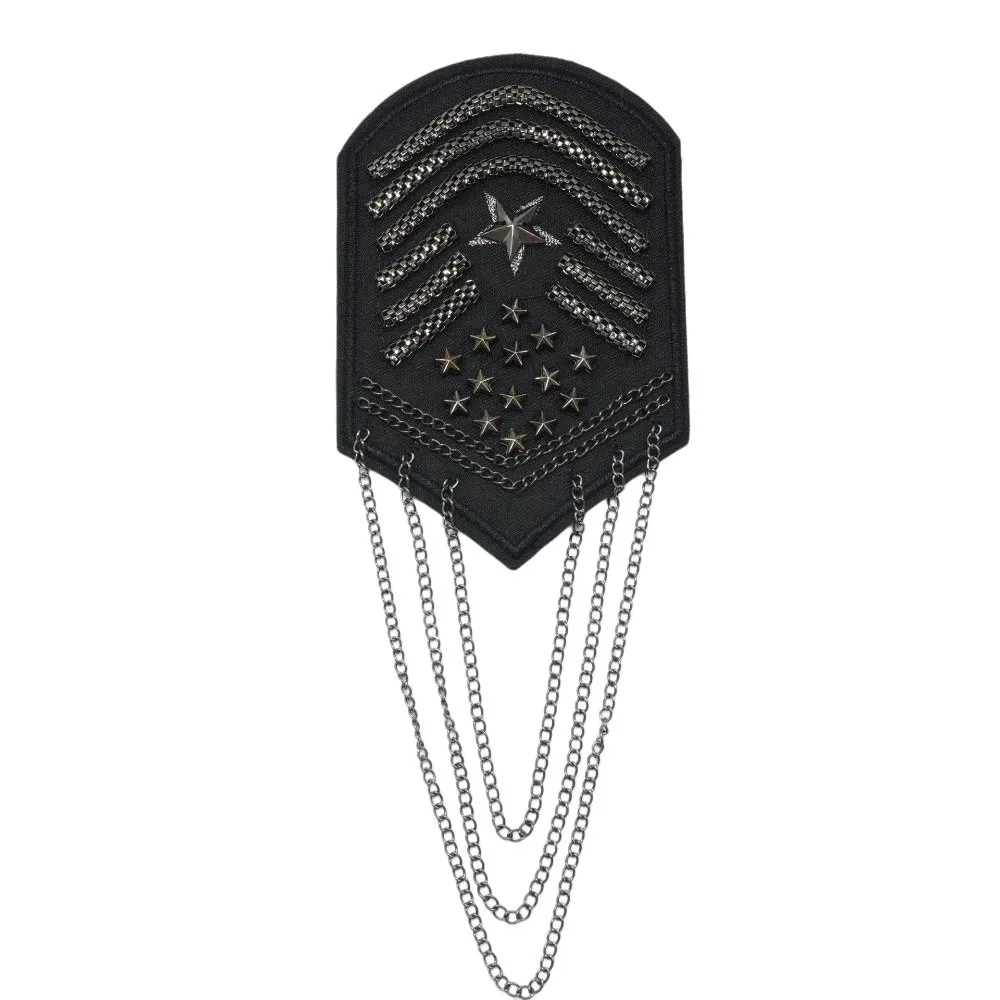 Classic Stars Tassel Epaulettes Fancy Looks Group Uniform Collocations Shoulder Board Dynamic Visual Effects Formal Event Dress