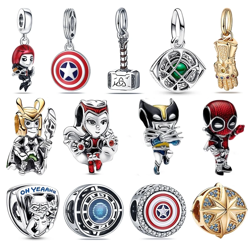 

Disney Marvel Plata De Ley 925 Death Attendant Charm Guardians of The Galaxy Beads Fit Original Bracelet DIY Make Jewelry Gift