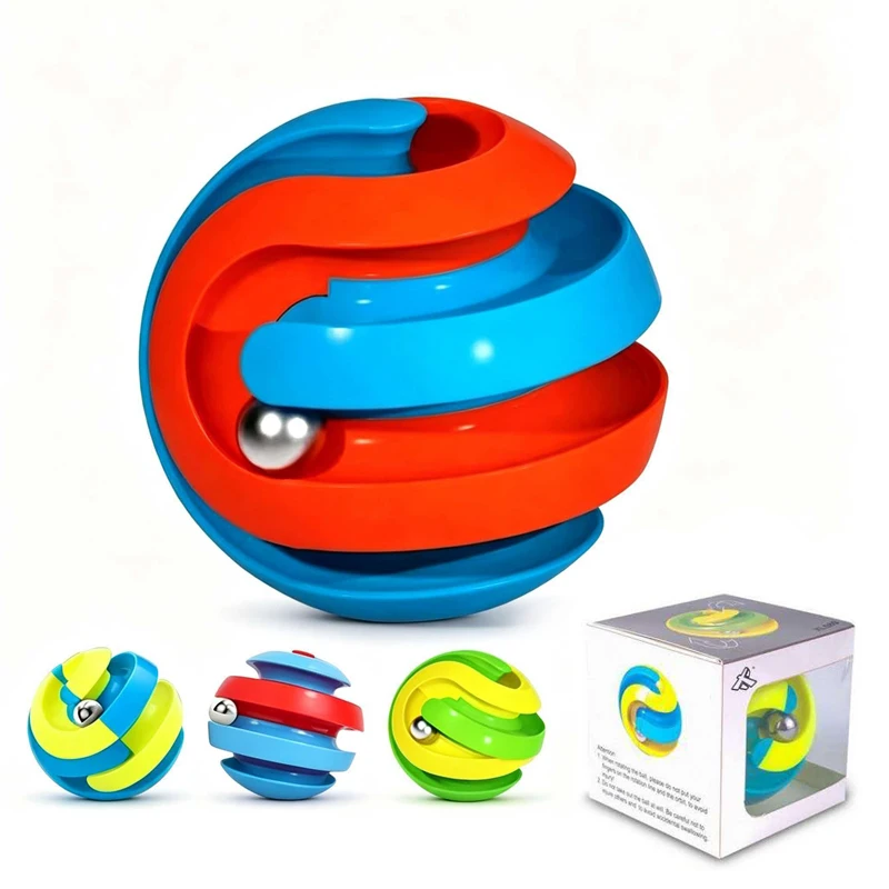 Large Orbit Ball Fidget Spinner Rotating Track Infinite Flip Change Puzzle Novelty Creative Stress Reliever Toys For Adults