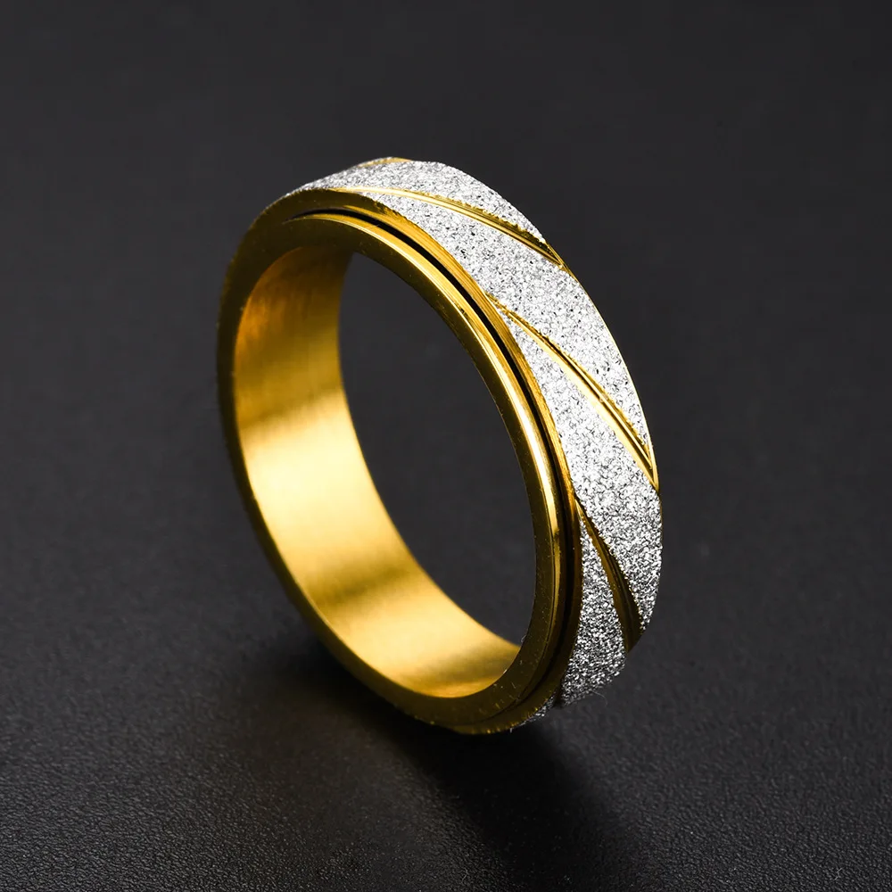 Unisex Stainless Steel Frosted Rings Trendy Stackable Assorted Sizes 6-11 Jewelry Accessory
