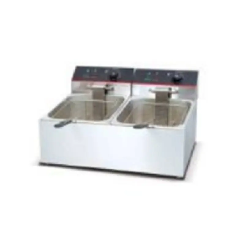 Electric Double Fryer Double Cylinder Fryer Chicken Chips Deep Fryer Commercial