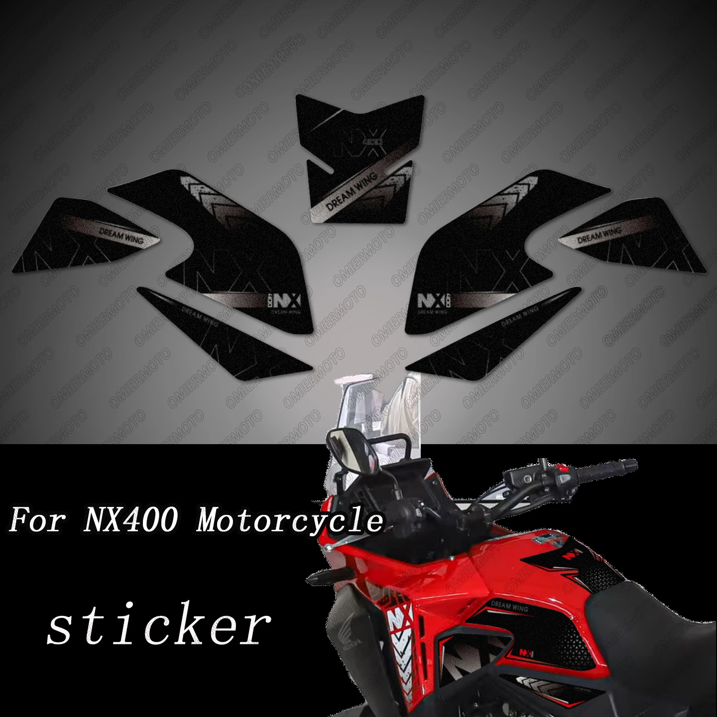 3M Motorcycle Accessories Tank Pad Protector Frosting Sticker Decals For NX400 NX 400