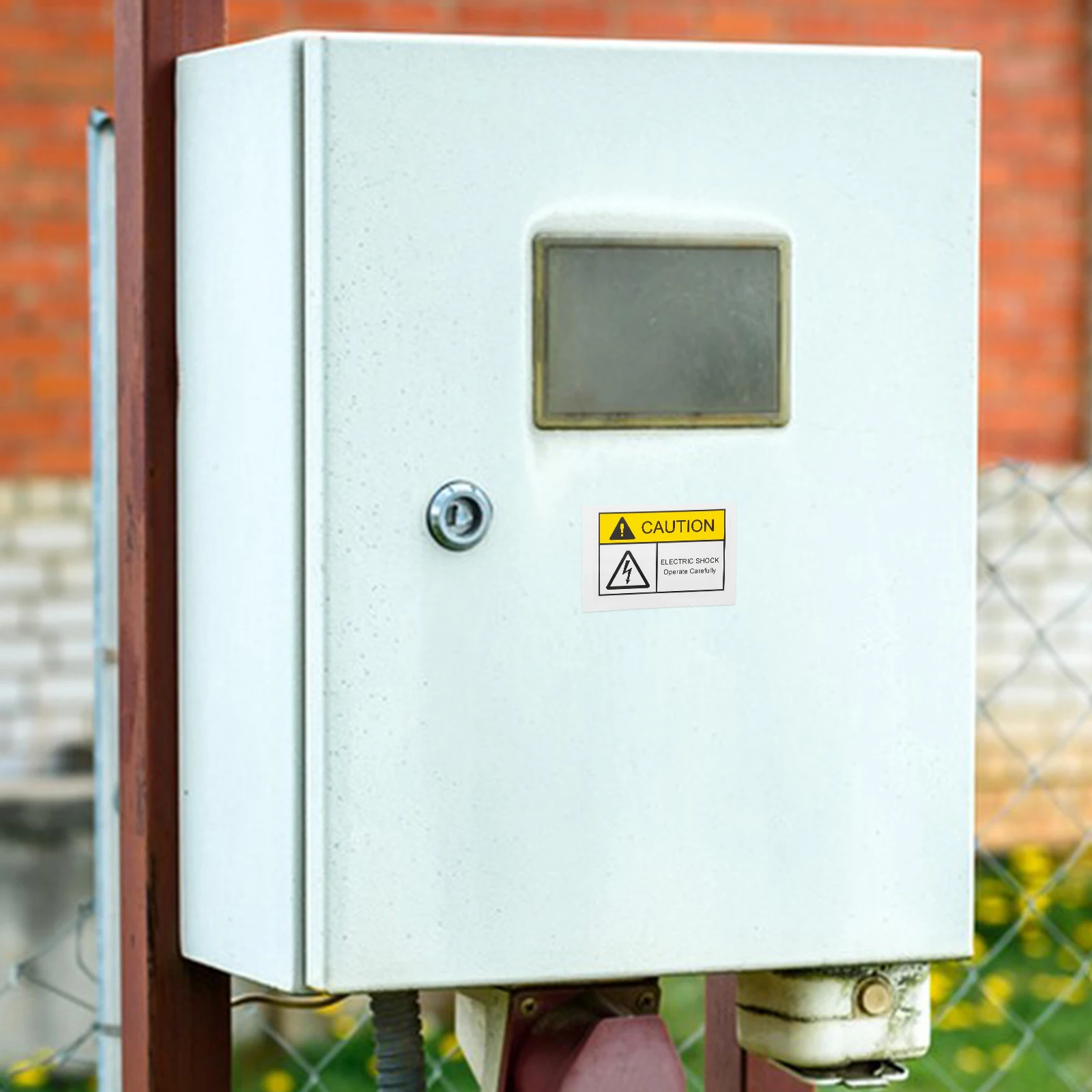 

Warning Stickers Block Table Alarm Sign Alert Cctv Pvc Signs for Home Security Caution Electricshock Assorted