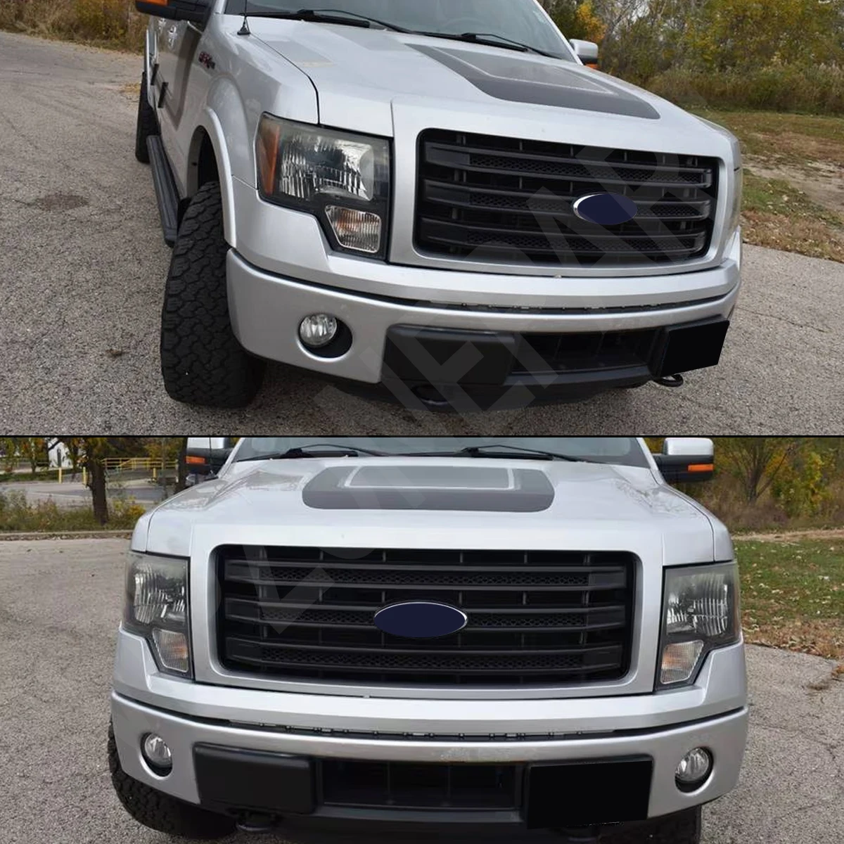 Magickit 3-Bars Front Bumper Radiator Grille Assembly For Ford F-150 F150 FX4 X2 Lariat Platinum STX XLT 2009-14 Car Accessories
