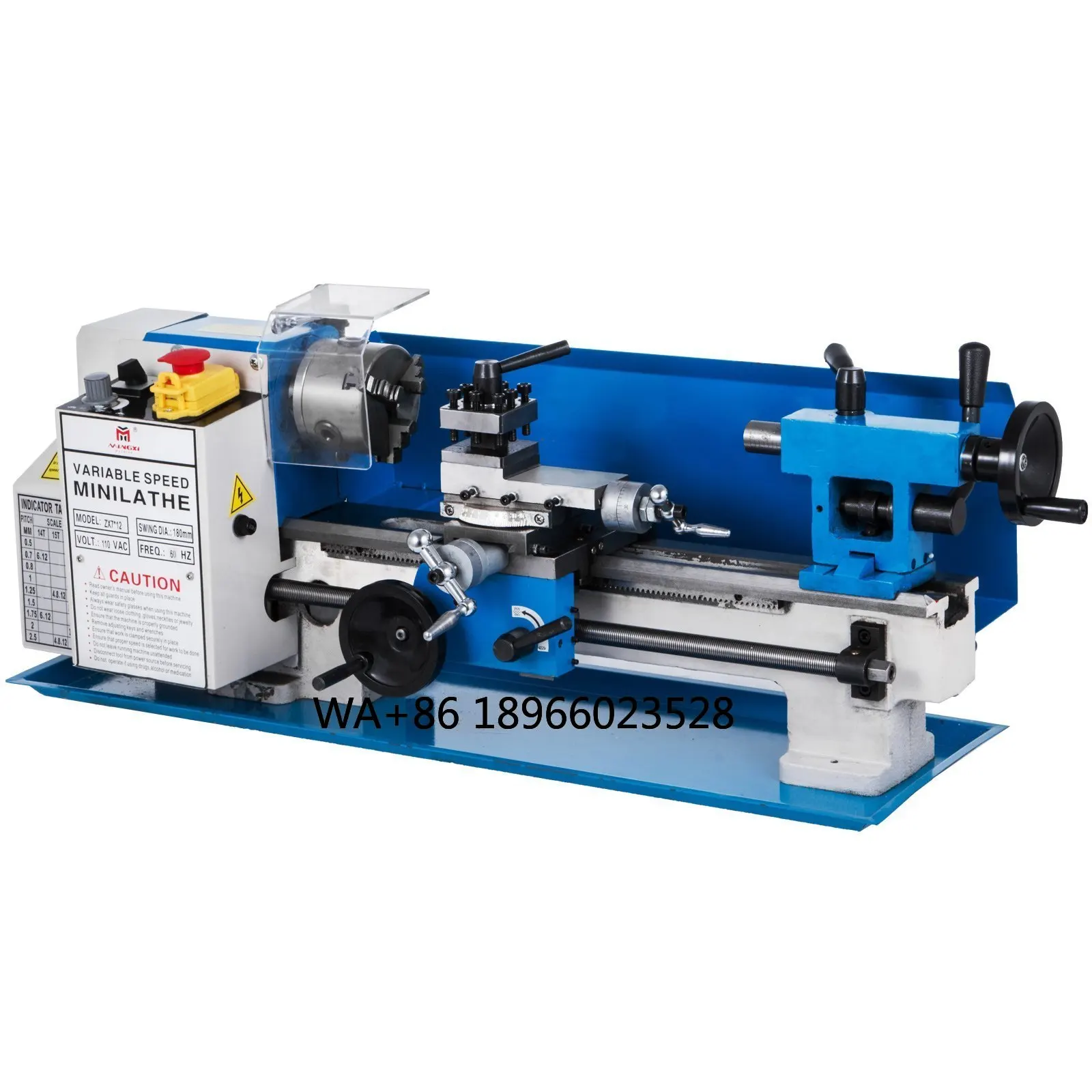 

7 "x 12", прецизионный настольный мини-токарный станок по металлу 550 Вт, токарный станок по металлу с регулируемой скоростью, 50-2500 об/мин, нейлоновая шестерня