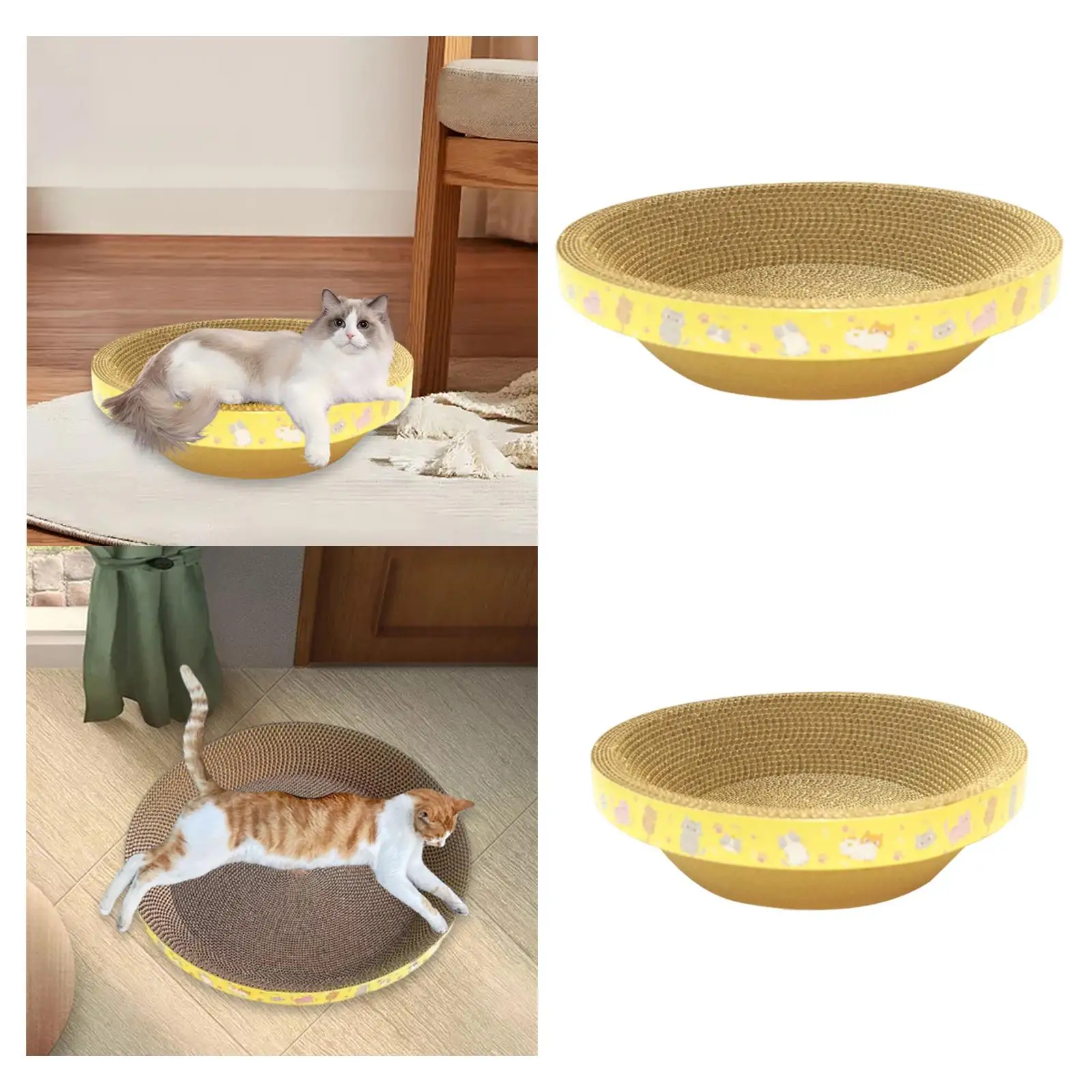 

Round Cardboard Cat Scratcher Bed Grinding Claw Mat Corrugated Scratching Board