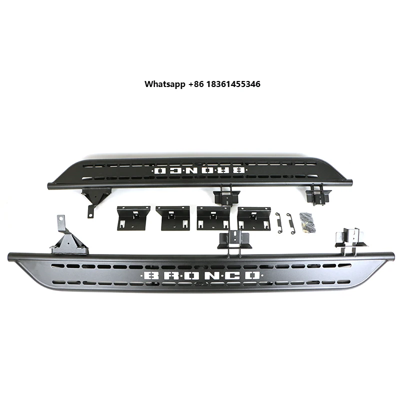 

For 2022 4-Door, Heavy Duty 4-Door Step Bars, Nerf Bars Aluminum Running Boards, Aluminum Alloy Side Steps fit
