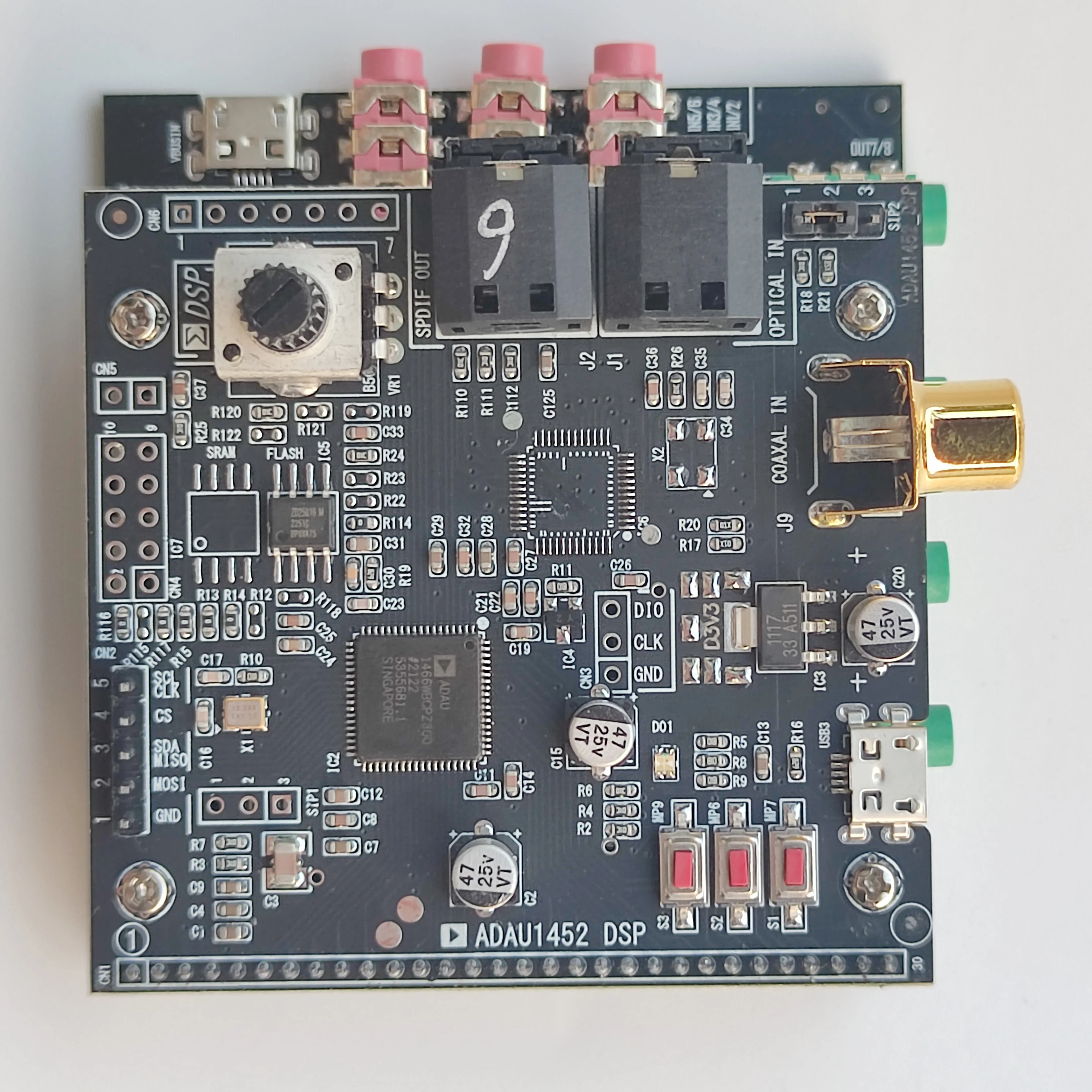 SigmaDSP ADAU1466 Module 6-in 8-out 4-in 8-out Audio Board CS42448 Decoding Board AD1938 ADI DSP Signal Processor Audio 192kHz S