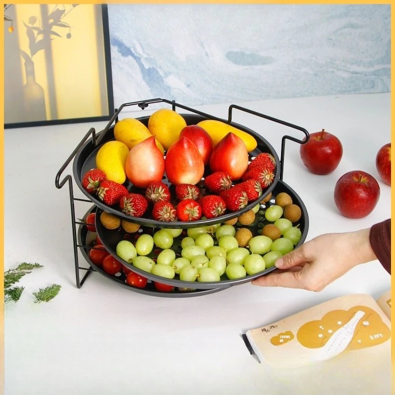 Multifunctional folding vegetable preparation rack, pizza tray rack, ingredients, cold dishes, hot pot side dish rack