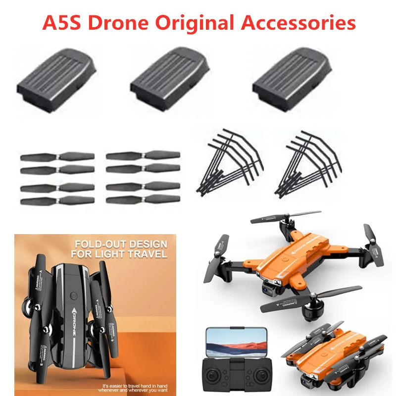 

A5S Drone Battery A5S GPS Drone Accessories A5S RC Dron Battery 3.7V 3800mAh Battery Propeller USB Line toys