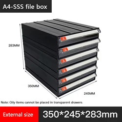 A4 File Box Drawer-Type Component Box Data File Storage Desktop Storage Box Cofmbination File Cabinet