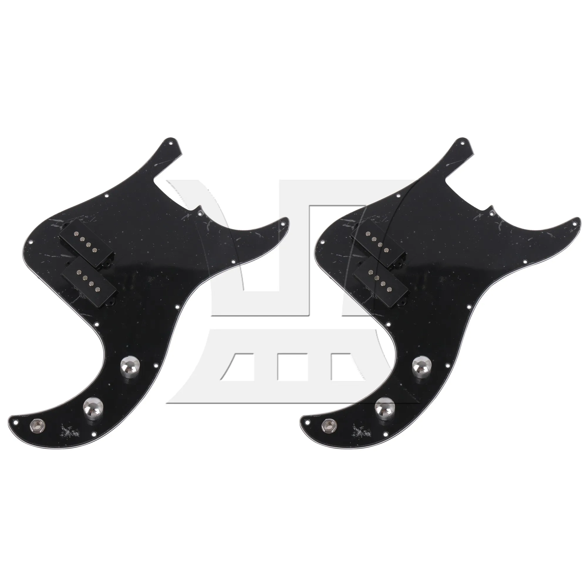 

Yibuy 2 Pcs Electric Guitar Bass Prewired Pickguard 3-ply 11-Hole for Beginner