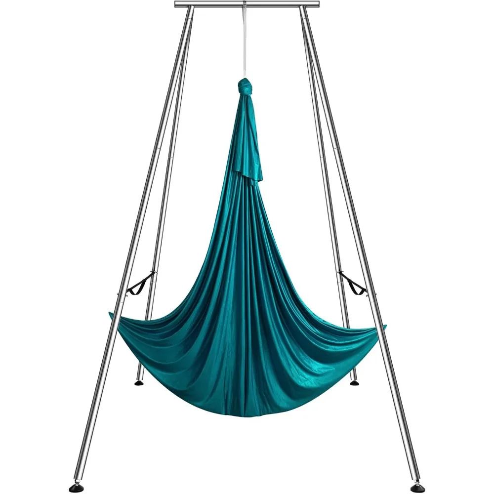 

Aerial Yoga Frame & Hammock, 9.67 ft Height Professional Yoga Swing Stand, 6.6 Yards Hammock, 551.15 lbs Capacity, Indoor/Outdo