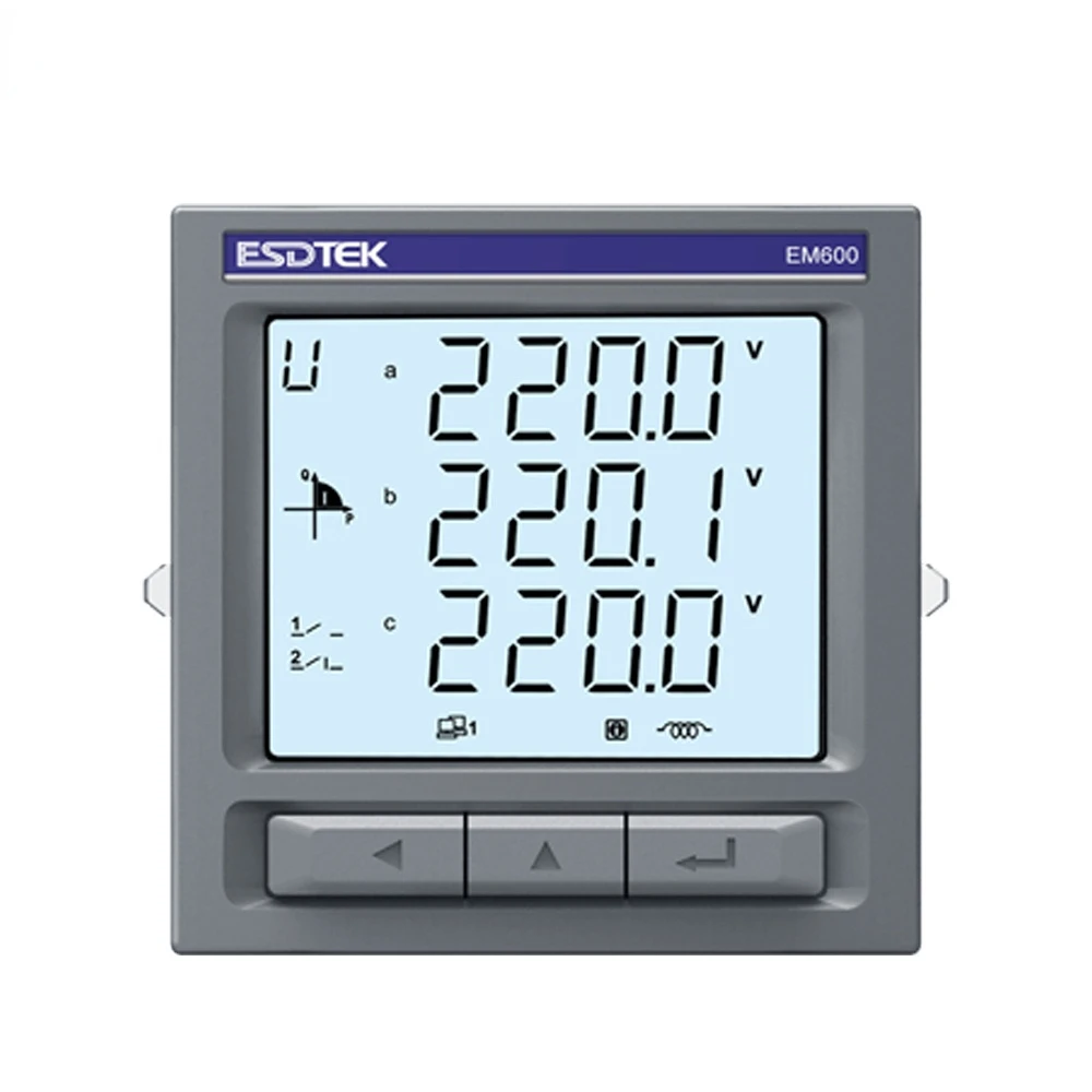 EM600ES-E-RO1 watt-hour meter/amperimetro-digital 3P4W Multi Functional watt meter digital