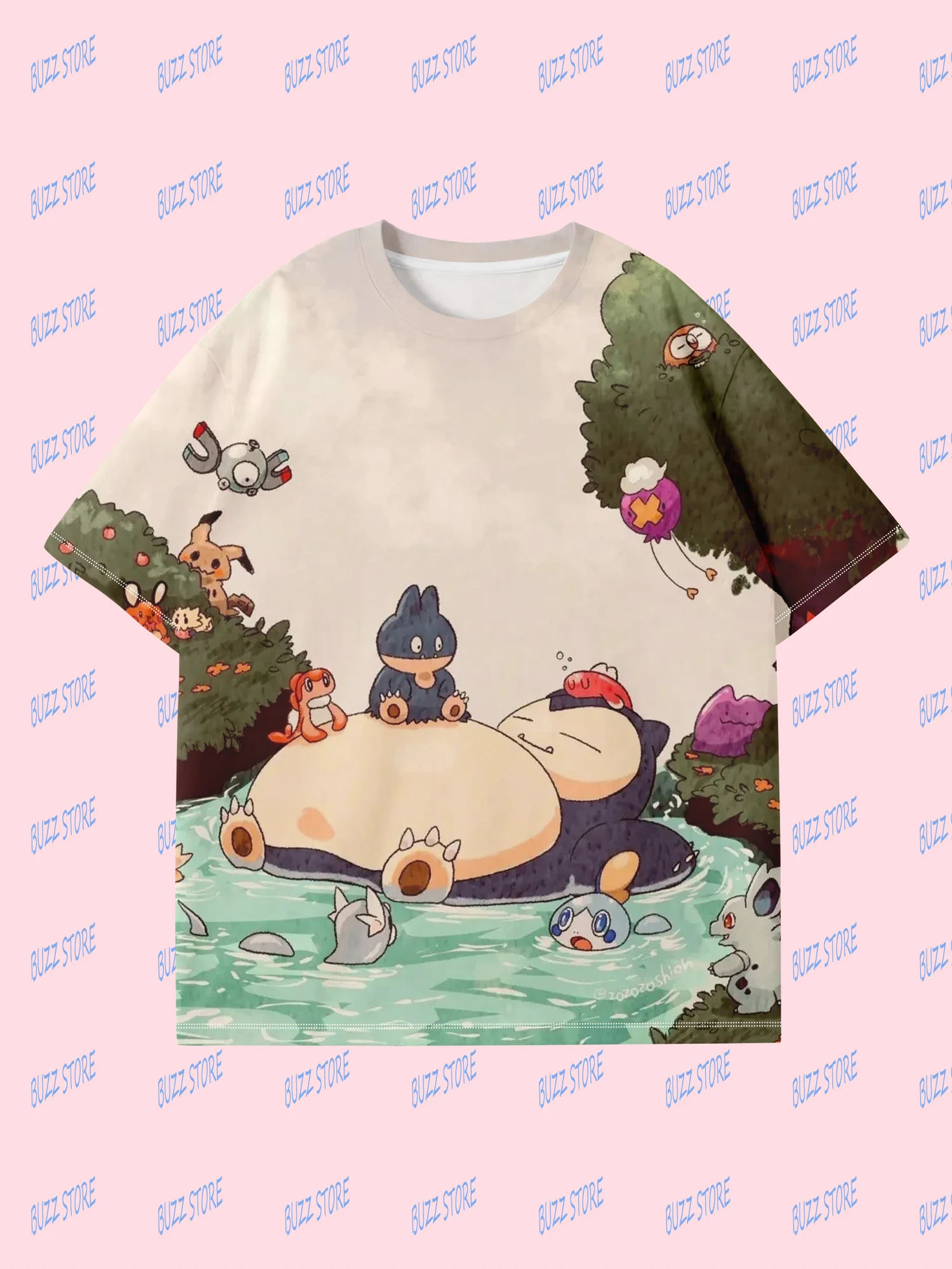 

2025 NEW,3D Printed,Short Sleeve T-Shirt,Pokémon,Outdoor Comfortable Breathable Breathable for Adults and Children Unisex