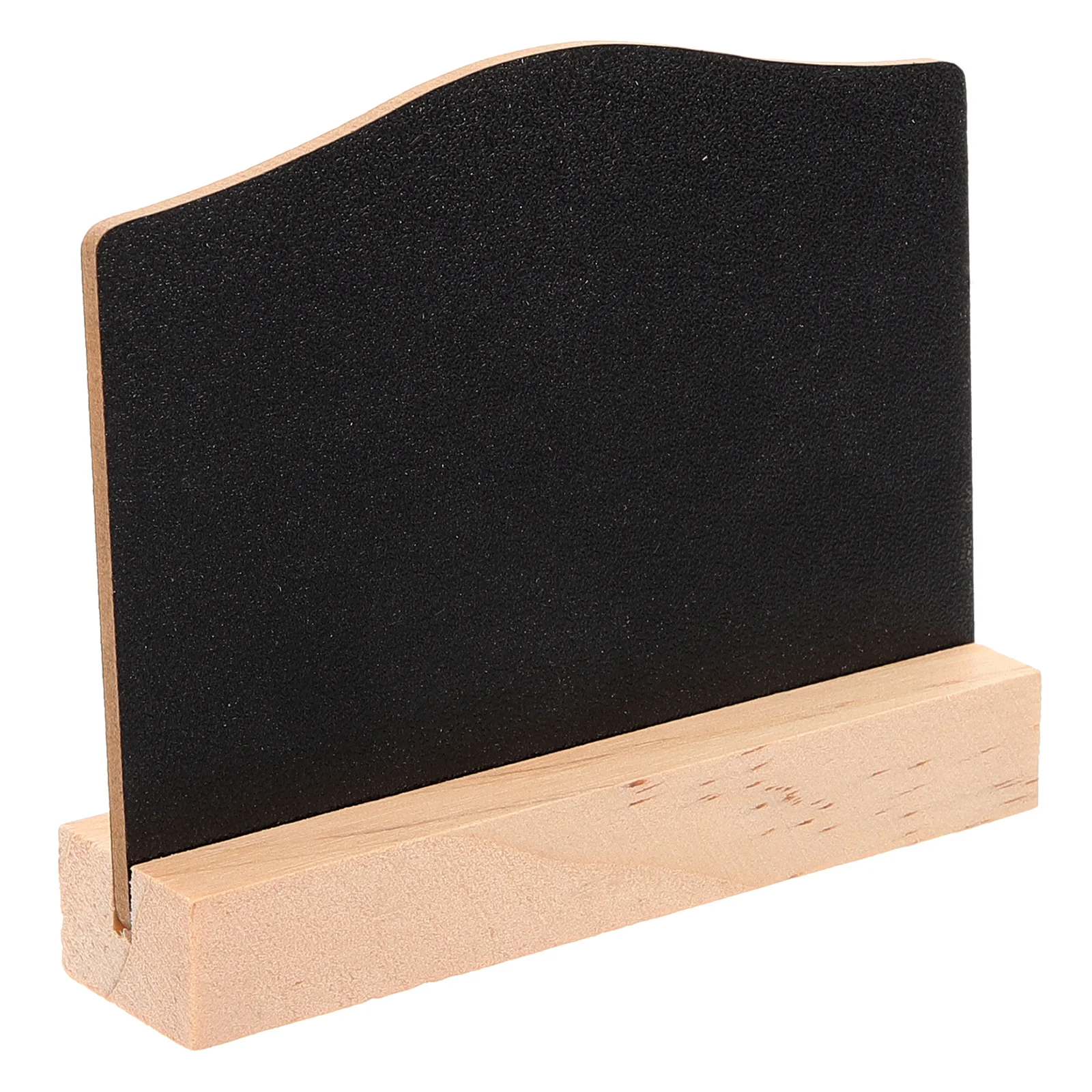 Mini tableau noir décoratif en bois Double face, pour messages de maison, Base de support de planche arquée, Notes créatives, signe de dessin