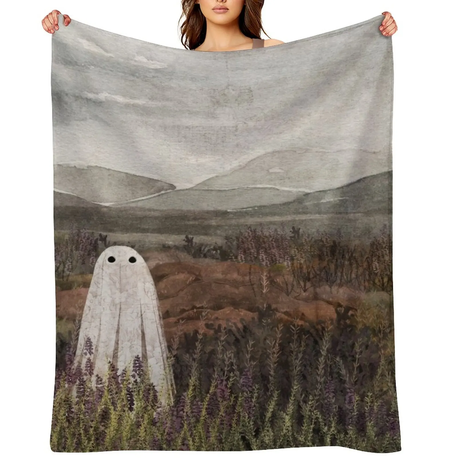 Heather Ghost Throw Blanket Furrys Flannel Fabric For Baby Decorative Beds Stuffeds for winter Blankets