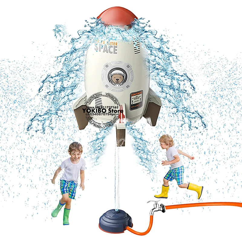 Rocket Launch Sprinkler Toys for Kids Outdoor Yard Water Sprinkler Hydro Launch Water Rocket Toys Outdoor Water Toys for Kids