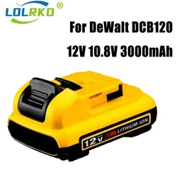 3000mAh 12V Volt Max Lithium Ion Battery Replacement for DeWalt DCB120 DCB123 DCB122 DCB127 DCB124 DCB121 Rechargeable Batteries