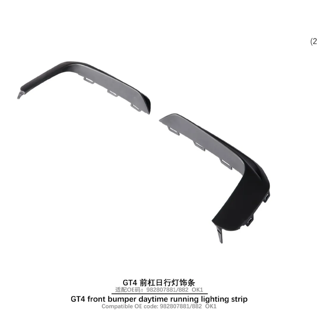 Suitable for 17-UP Porsche 718 982 GT4 Front Bar Dayline Light Trim