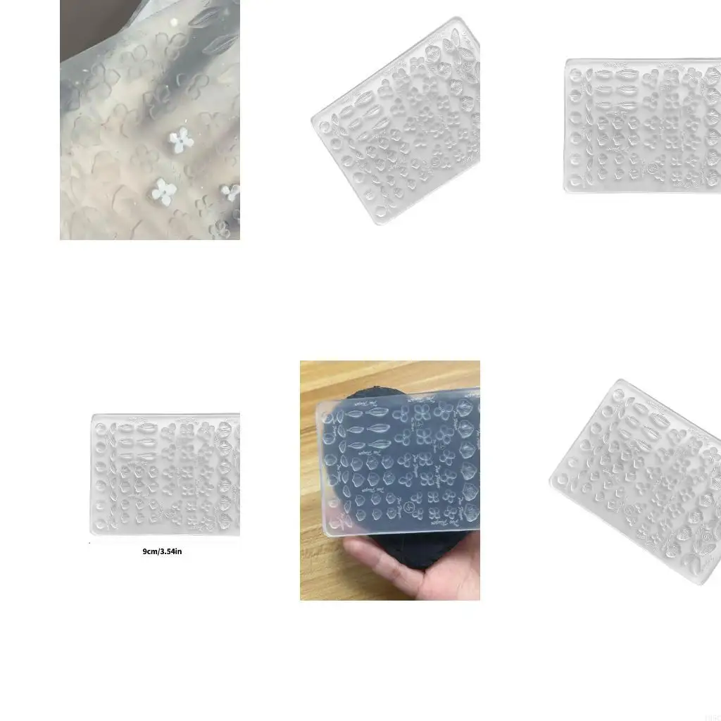 195C Easy Clean Silicone Art Mold With 3D Butterfly And Embossing For Detailed Manicures Thin User Friendly Material