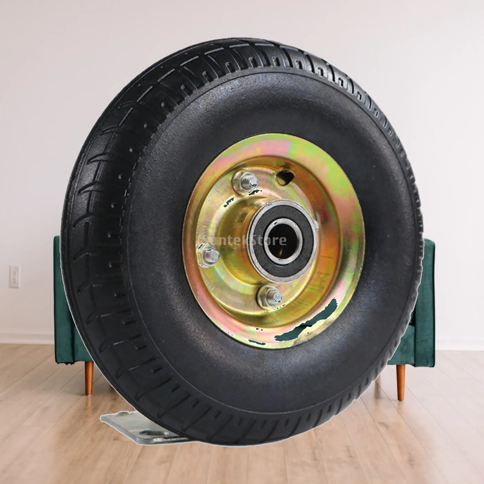 245mm (3.50-4 Inch) Rubber Wheels, 2.6 Inch Width, Quiet, Multifunctional Replacement Wheels for Generator Trailers.