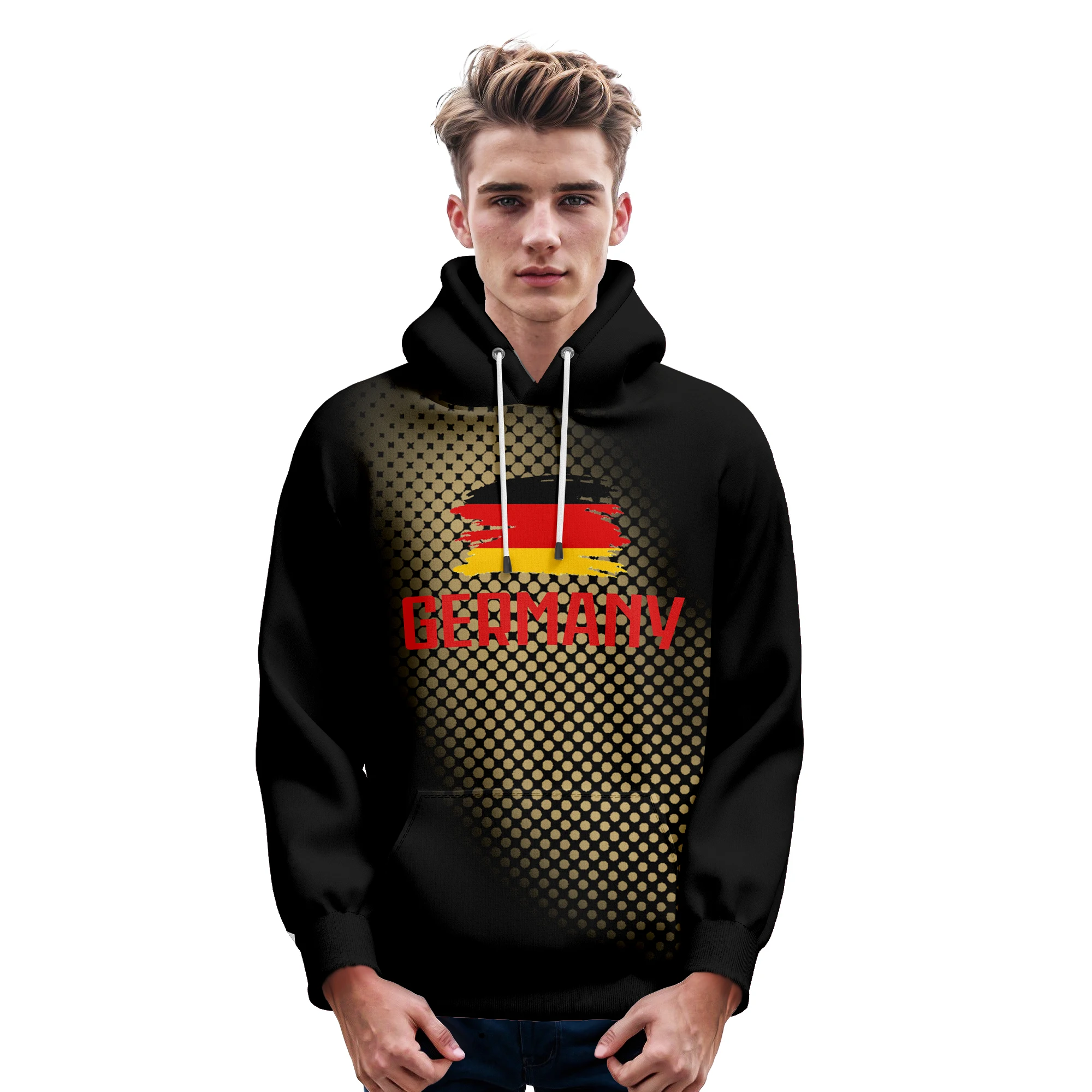 Custom Germany Football Sweatshirt 3D Print Personalized Name Number Hooded Pullover German Flag Hoodies Unisex Fans Gift S-5XL