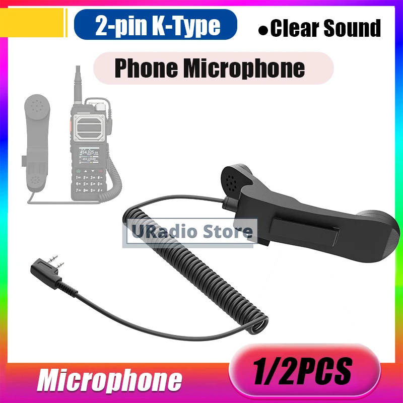 電話スタイル-ptt-スピーカーマイク-k-タイプ電話ハンドルスピーカーマイク-dm-32-uv-25m-tg-uv2-プラグ-uv-k1-uv-k6-ラジオインターホン用