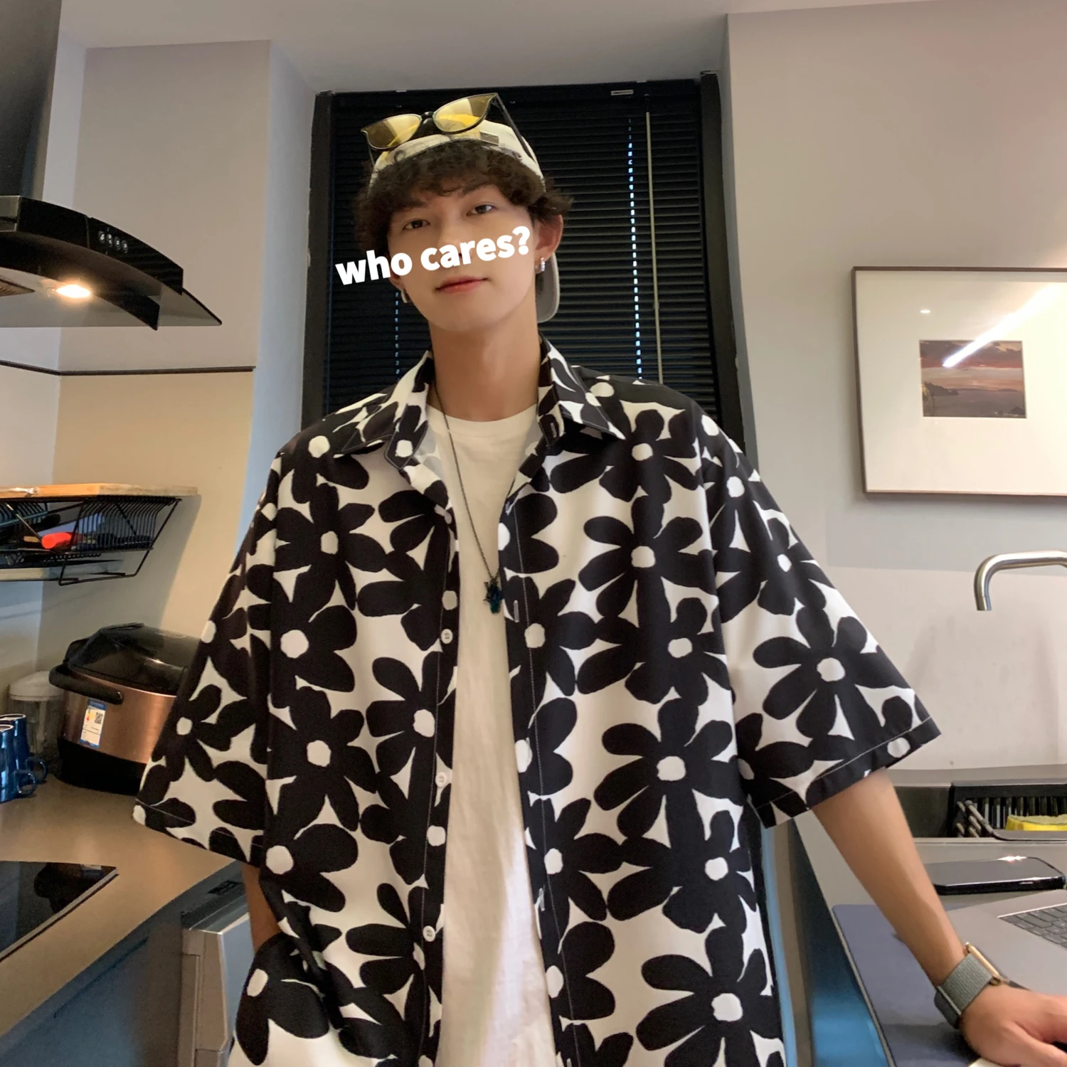 

Мужская летняя повседневная рубашка свободного кроя в гавайском стиле, брендовая, молодежная, с открытым воротником, для работы