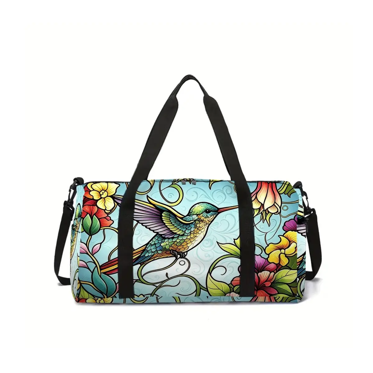 Bird Print Cat School Travel Bag Large Capacity Luggage Bag 2D Flat Cartoon Best Gift for Boys Girls Fashion Style
