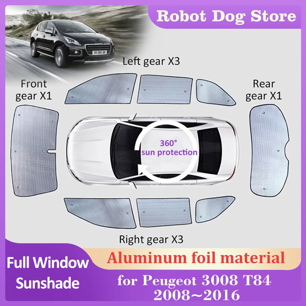 

Car Sunshades Mat for Peugeot 3008 T84 2008~2016 2009 Roof Windows Sun Visor Windshield Pad Curtain Sunroof Cover Accessories