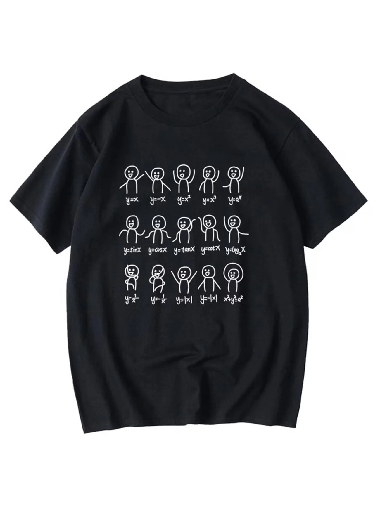 Funny Math Function Dance T-Shirt Geek Nerd Science Graphic Tee Humorous Formula Print Summer Short Sleeve Top Unisex Casual