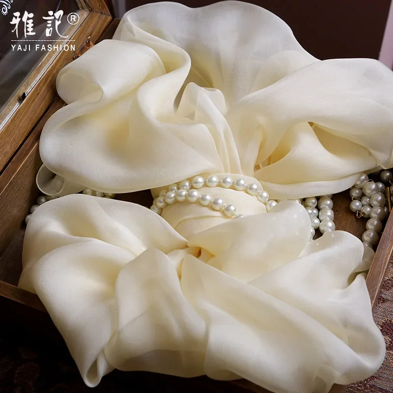 

Silk scarf fashoin Women Beige female solid color Hangzhou 100% silk scarf for Lady shawl long shawl spring autumn winter