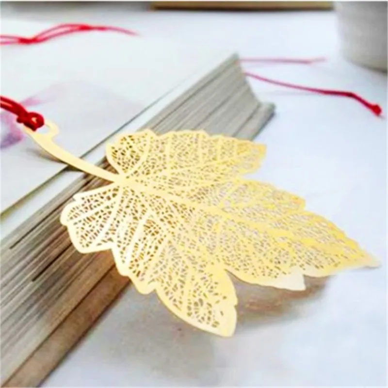 7pcs/lot  Metal Cute Kawaii Leaf Bookmark Stationary Bookmark Office School Supplies Stationary
