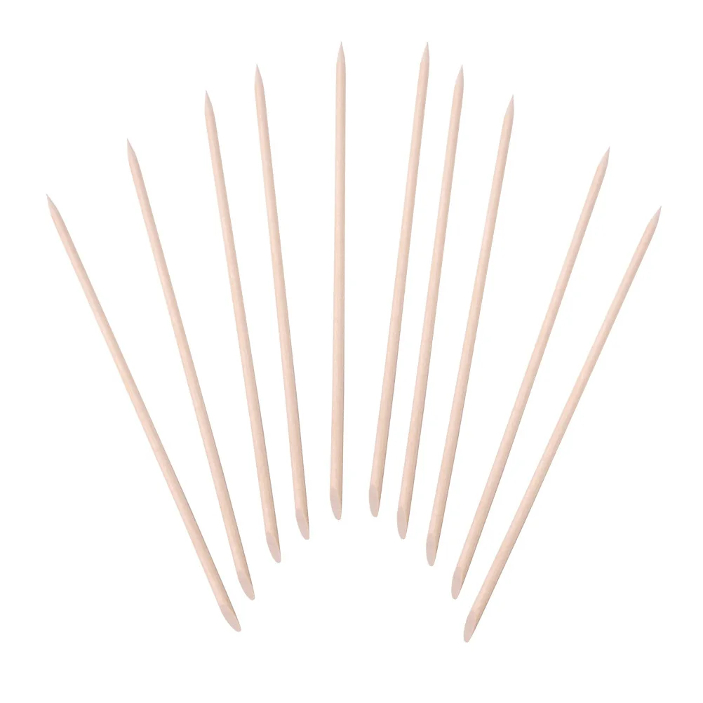 200 قطعة الخشب مسمار تنظيف العصي مزدوجة نهاية انتهازي للبشرة مانيكير باديكير مسمار أدوات الرسم مزيل الجلد الميت البولندية للمنزل #2