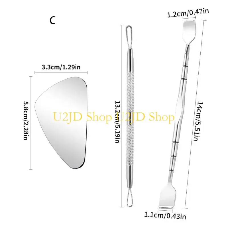 U2jd Professional Double Headed Blackhead Remover Blackhead Spatel voor gezichtszorg