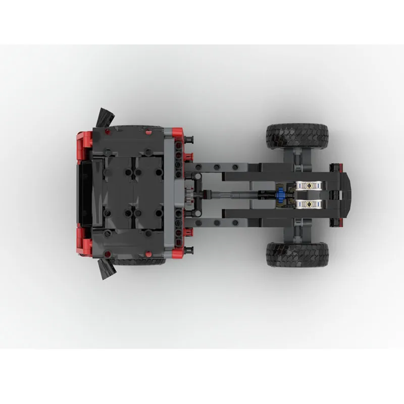 Moc-234466 Truck Small Building Blocks Trailer Off-Road Vehicle Building Blocks Educational Toys Track Car Diy Children'S Toy